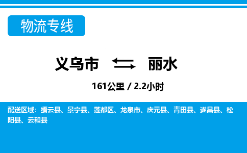 義烏市到麗水物流專線-義烏市至麗水貨運(yùn)公司