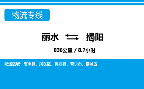 麗水到揭陽物流專線-麗水至揭陽貨運公司