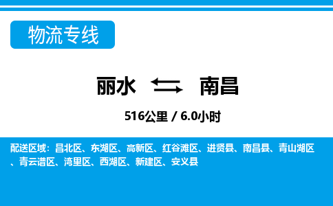 麗水到南昌物流專線-麗水至南昌貨運公司