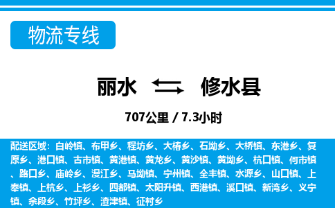 麗水到修水縣物流專(zhuān)線-麗水至修水縣貨運(yùn)公司