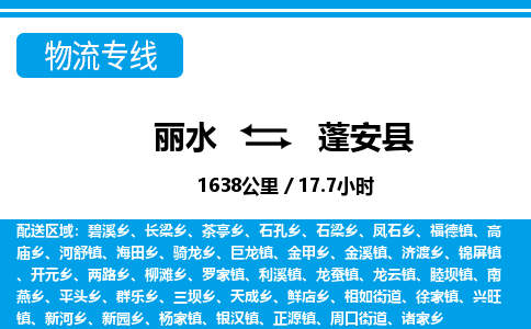 麗水到蓬安縣物流專(zhuān)線(xiàn)-麗水至蓬安縣貨運(yùn)公司