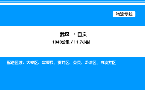 武漢到自貢物流專線-武漢至自貢貨運(yùn)公司