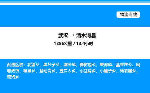 武漢到清水河縣物流專線-武漢至清水河縣貨運公司