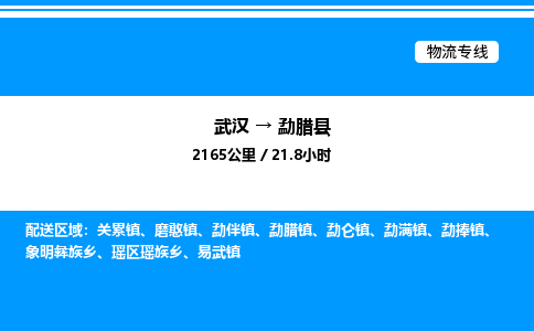武漢到勐臘縣物流專(zhuān)線-武漢至勐臘縣貨運(yùn)公司