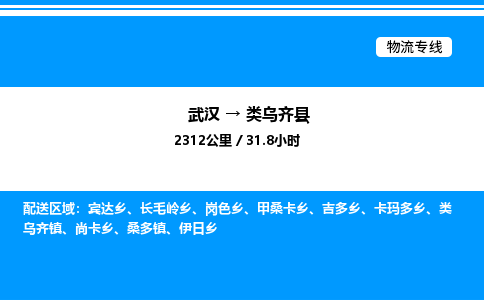 武漢到類(lèi)烏齊縣物流專(zhuān)線-武漢至類(lèi)烏齊縣貨運(yùn)公司